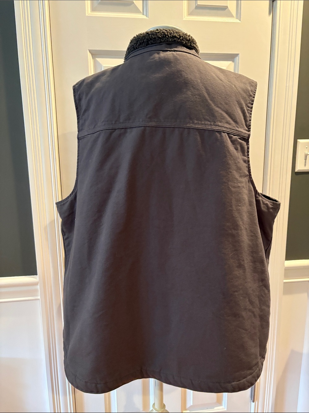 Carhartt Washed Duck Sherpa-Lined Mock-Neck Vest Loose Fit - Picture 2 of 4